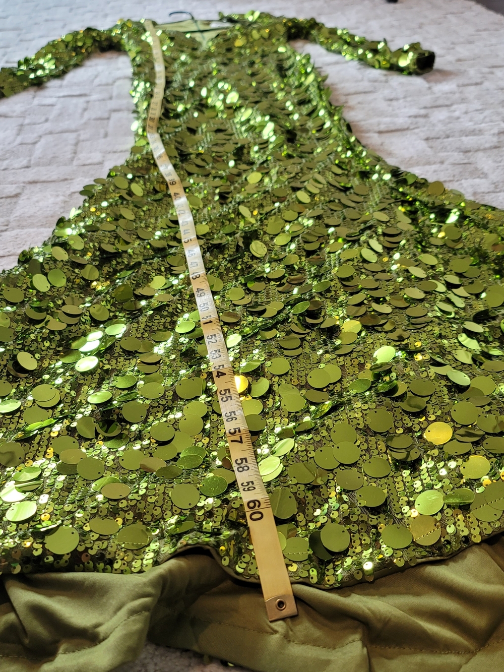 NWOT FAEREISTY Green Long Sleeve Sequin Gown Size XS - Picture 13 of 16
